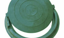 Люк садовый полимерпесчаный (А15) зелёный