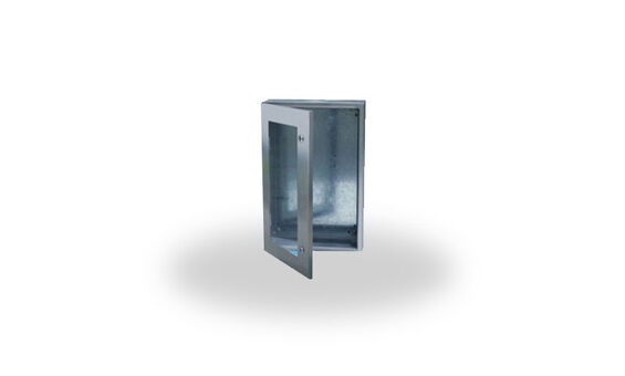 Коробка из нержавеющей стали с дверцей из закаленного стеклаКоробка из нержавеющей стали с дверцей из закаленного стекла STXP4 620
