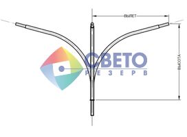 Стальной кронштейн К-9 для опор освещения ОГК и других моделей и типов от Завода Светорезерв